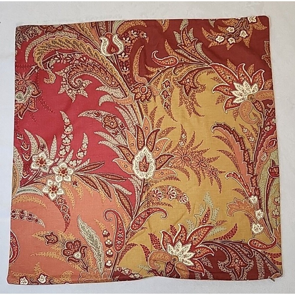 Pottery Barn Madeline Palampore Euro Sham 24x24 Linen Blend NWOT Floral
